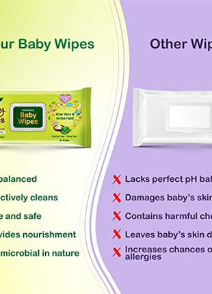 Dabur Baby Wipes: - 80 Wipes X Pack of 3