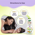 Dabur Baby Powder: Talc and Asbestos Free | With Oat Starch, Arrowroot Powder & Amba Haldi | Hypoallergenic & Dermatologically Tested with No Paraben & Phthalates - Pack of 300 g