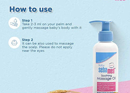 Sebamed Baby Massage Oil 150ml| Contains Soya Oil & Vitamin F |Non greasy | Does not solidify