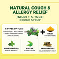 AYUSAS Sapat Haldi + 5-Tulsi Cough Syrup, 100ml - Pack of 2