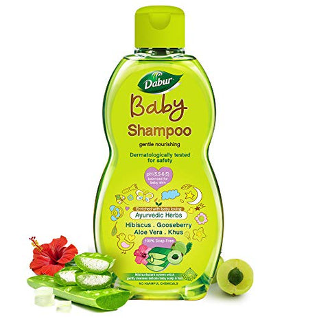 Dabur Baby Gentle Nourishing Shampoo with Ayurvedic herbs| 100% soap free | Dermatologically tested - 200 ml