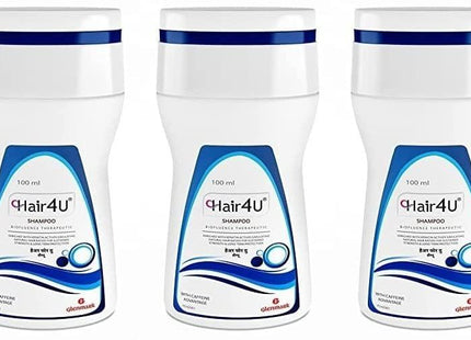 Hair4U Anti-hair Loss Shampoo & Conditioner | Biofluence Therapeutic Caffeine Shampoo For Hair Growth | Shampoo for Men & Women | Powered with 5 vital ingredients for hair growth ,100 ml x Pack of 3 KarissaKart