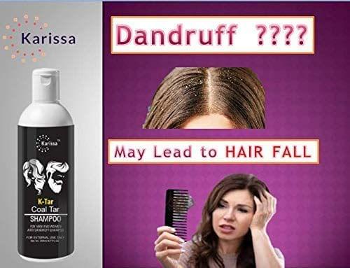 Karissa K TAR Coal Tar shampoo 200ml | Anti dandruff Shampoo | Coal tar With salicylic acid 2%w/w scalp shampoo| Sulphate free and Paraben Free shampoo KarissaKart