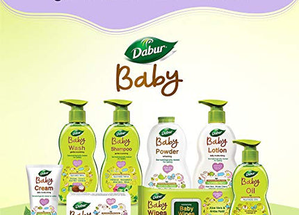 Dabur Baby Powder: Talc and Asbestos Free | With Oat Starch, Arrowroot Powder & Amba Haldi | Hypoallergenic & Dermatologically Tested with No Paraben & Phthalates - Pack of 300 g