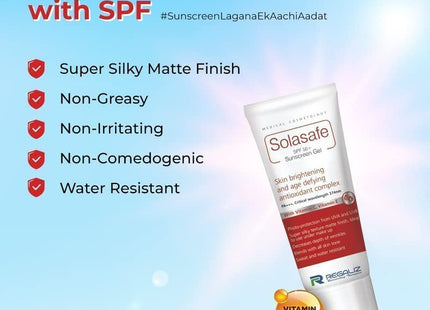Regaliz Solasafe Sunscreen SPF 50-50 Grams Cream
