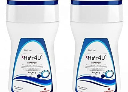 Hair4U Anti-hair Loss Shampoo & Conditioner | Biofluence Therapeutic Caffeine Shampoo For Hair Growth | Shampoo for Men & Women | Powered with 5 vital ingredients for hair growth ,100 ml x Pack of 2 KarissaKart