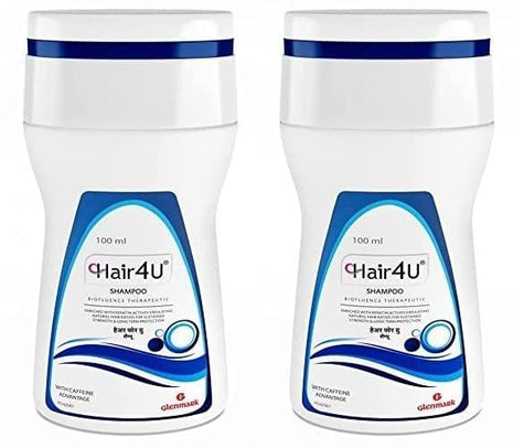 Hair4U Anti-hair Loss Shampoo & Conditioner | Biofluence Therapeutic Caffeine Shampoo For Hair Growth | Shampoo for Men & Women | Powered with 5 vital ingredients for hair growth ,100 ml x Pack of 2 KarissaKart