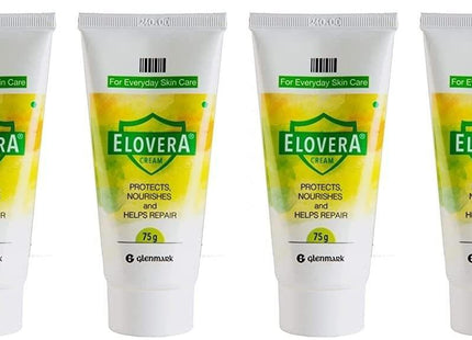 Elovera Daily Moisturising Cream for Dry Skin with Aloe Vera & Vitamin E, Protects, Nourishes and Repairs the Skin, Reduces Scars, Non-Greasy, 75 g, Pack of 4 KarissaKart