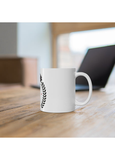 Ceramic 44th Anniversary Printed Coffee Mug (Color: White, Capacity:330ml)