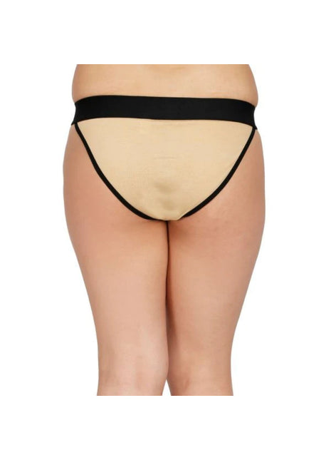 Generic Women's Pack Of 2 Cotton Spandex Tanga Briefs Panty (Nude)