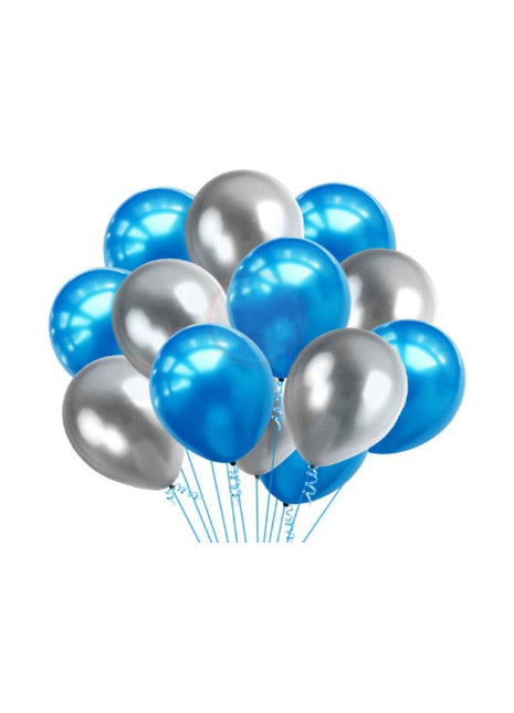 3Rd Happy Birthday Decoration Combo With Foil And Star Balloons (Blue, Silver)