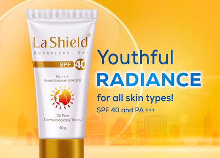 La Shield SPF 40 & PA+++ Mineral Based Sunscreen Gel | Suitable For All Skin Types, 50 Grams
