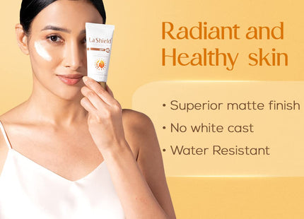 La Shield SPF 40 & PA+++ Mineral Based Sunscreen Gel | Suitable For All Skin Types, 50 Grams
