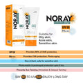 Noray Aquagel Broad Spectrum Sunscreen, SPF-50, PA+++ with Anti Tan Effect - 50g.