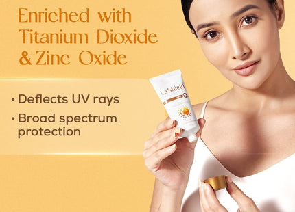 La Shield SPF 40 & PA+++ Mineral Based Sunscreen Gel | Suitable For All Skin Types, 50 Grams