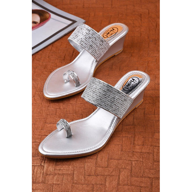 Stylish Ethnic Heel Wedges Sandal For Women's