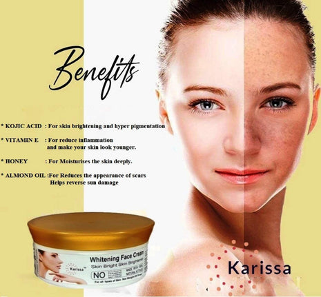 Karissa face cream for women 50gms | face whitening cream for women| face cream for oily skin| Night cream for Better Result| Work as bb cream| dark circle remover cream for women| kojic acid cream| KarissaKart