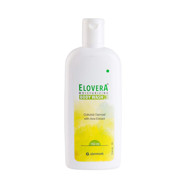 Elovera Body Wash Glenmark 150ml | Enriched with Aloe Vera & Vitamin E | Intense moisturising formula I Hydrates and makes the skin soft and healthy I Lightens skin blemishes I Non-Greasy I Shower body wash for dry and sensitive skin KarissaKart