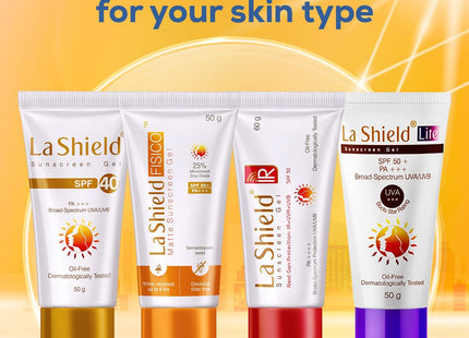 La Shield SPF 40 & PA+++ Mineral Based Sunscreen Gel | Suitable For All Skin Types, 50 Grams