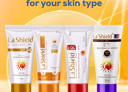 La Shield SPF 40 & PA+++ Mineral Based Sunscreen Gel | Suitable For All Skin Types, 50 Grams