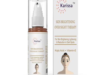 Karissa kojic acid face pack for glowing skin 50 ml| Added Vitamin E| Skin Care whitening Face Pack over Night Therapy for Skin Brightening |Dark Spot & Hyperpigmentation Removal| blackhead remover KarissaKart