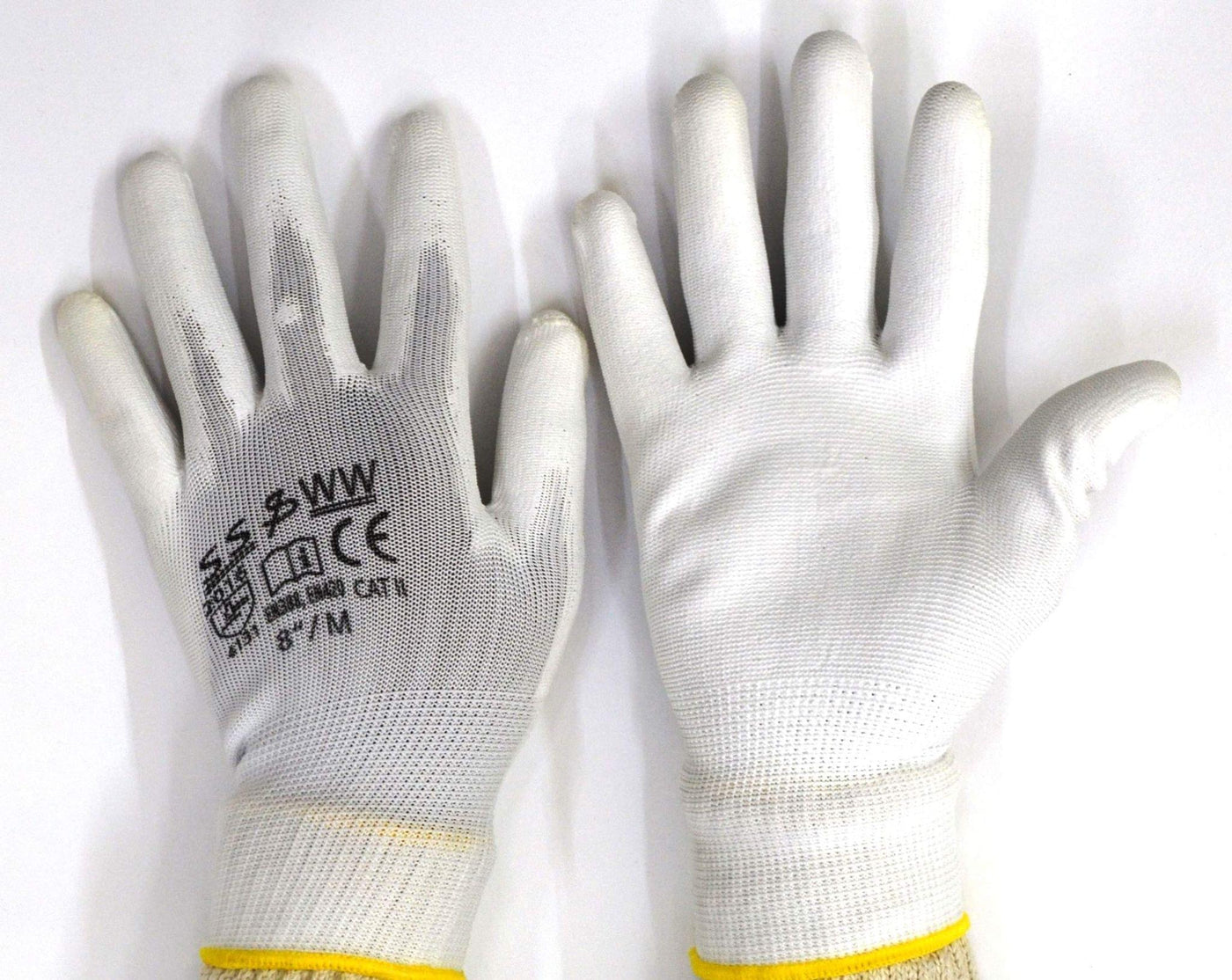 Karissa Polyurethane Palm Coated Gloves , 1 Pair (White) KarissaKart
