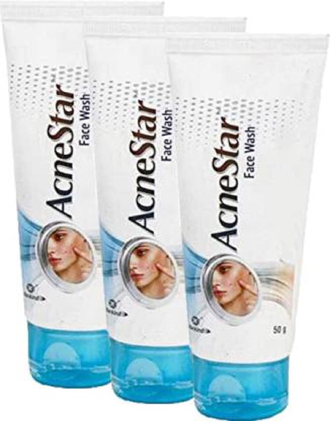 Acnestar Unisex Anti-Acne Face Wash 50g Pack of 3